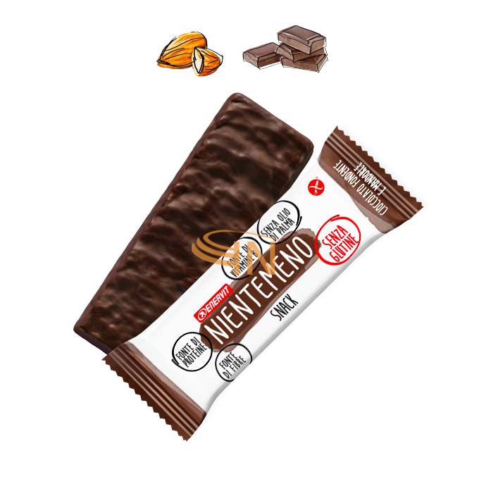 Enervit Linea no Glutine Nientemeno 3 Barrette Cioccolato Fondente e Mandorle