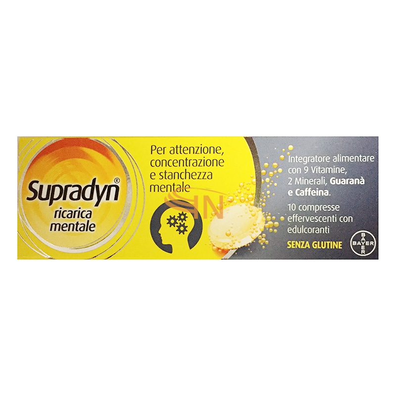 Supradyn Linea Vitamine Ricarica Mentale Integratore 10 Compresse Effervescenti