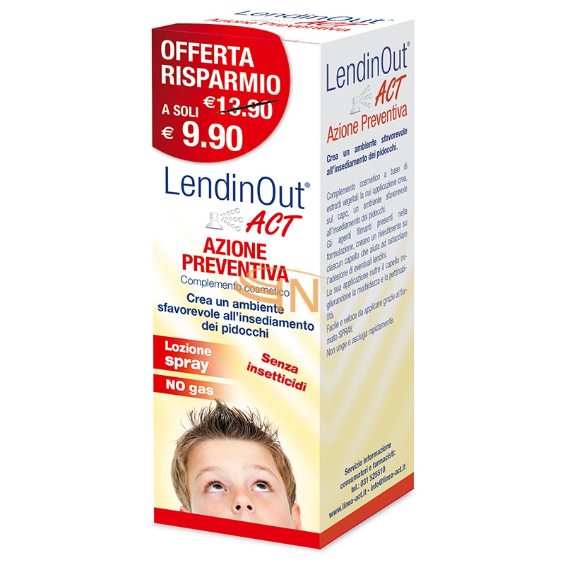 Linea Act Linea Anti-infestanti LendinOut Act Azione Preventiva Pidocchi 100 ml