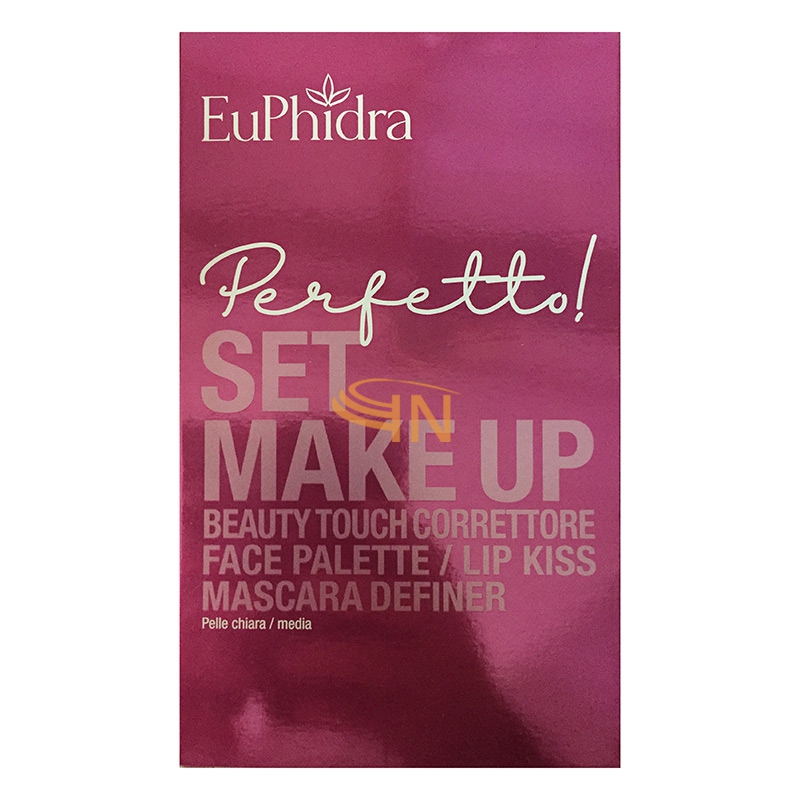 EuPhidra Linea Cofanetti Set Make-Up Cipria+ Correttore+ Mascara+ Rossett Chiaro