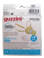 Guzzini mascherina filtrante protettiva in plastica per bambini con 4 filtri